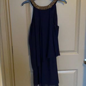 Beaded neckline dress
